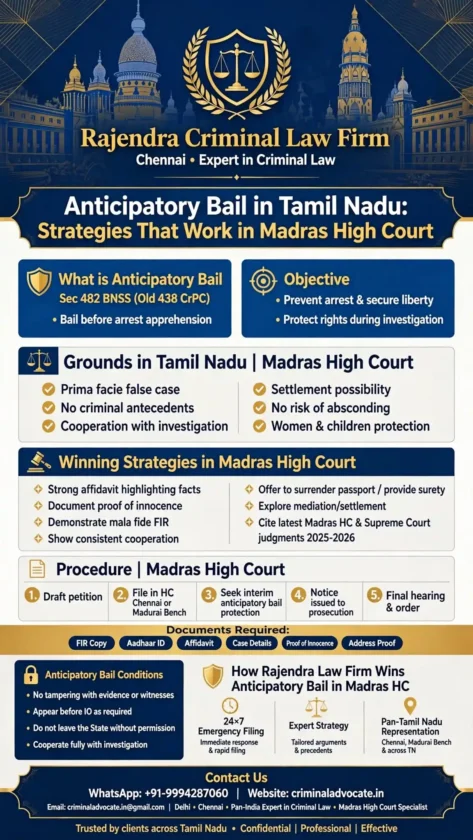 Anticipatory Bail in Tamil Nadu: Strategies That Work in Madras High Court