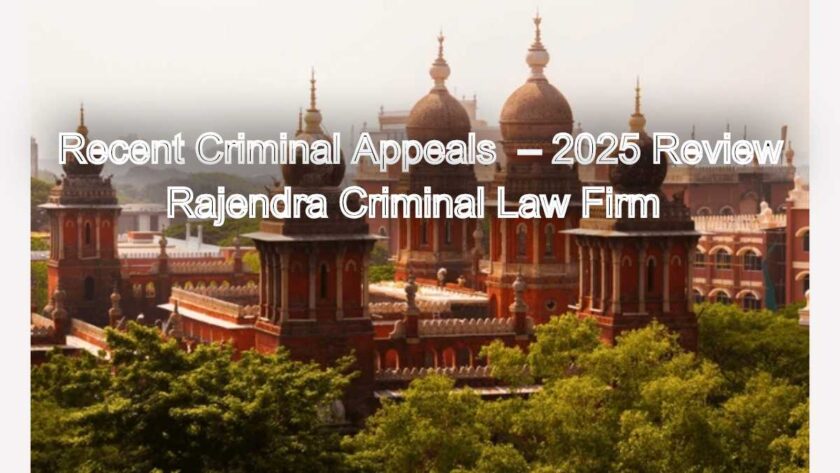 Recent Criminal Appeals Allowed by the Madras High Court – 2025 Review