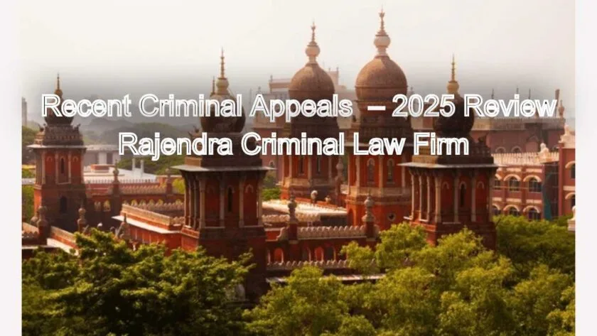 Recent Criminal Appeals Allowed by the Madras High Court – 2025 Review