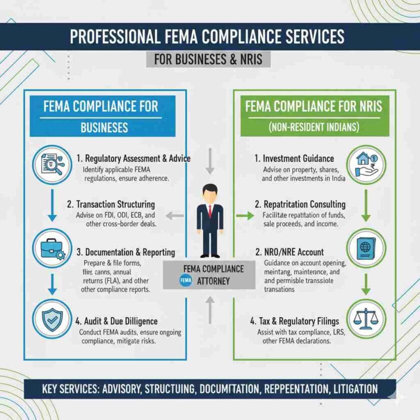 Professional FEMA Compliance Services for Businesses & NRIs