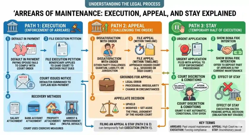 Arrears of Maintenance: Execution, Appeal, and Stay Explained