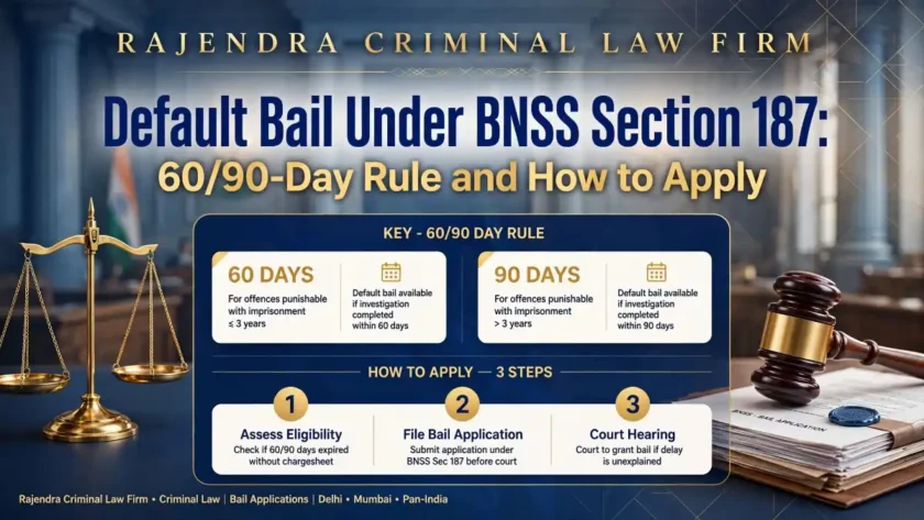 Default Bail Under BNSS Section 187: 60/90-Day Rule and How to Apply